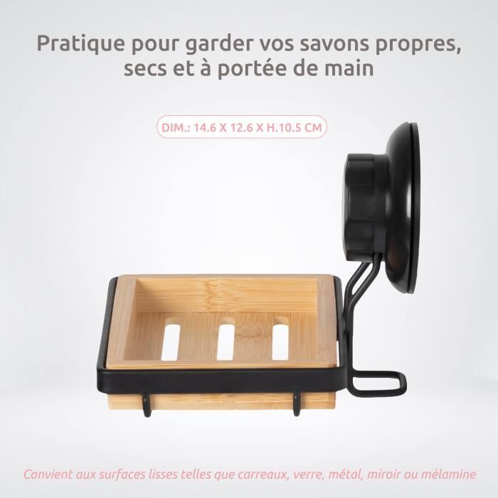 Porte-savon Avec Ventouse En Acier Inoxydable - Sans Perçage | Pour Salle De Bain, Cuisine, WC