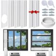 Kit Calfeutrage Climatiseur, Kit de Fenêtre pour Climatiseur Mobile avec Adapt Universel 13/15cm, Plaque Coulissante de Fenêtre