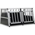 Cage pour chien à double porte 89 x 69 x 50 cm YULINSHOP-0