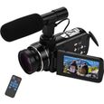 Andoer 4K Ultra HD Portable DV Caméra Vidéo Numérique Professionnelle Caméscope Capteur CMOS avec Objectif Grand Angle 0.45X ave21-0