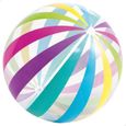 Maxi Ballon de plage gonflable fun et colore Diametre Geant XXL 107 cm Jeu d eau piscine Set Balle de jeu jumbo et carte-0