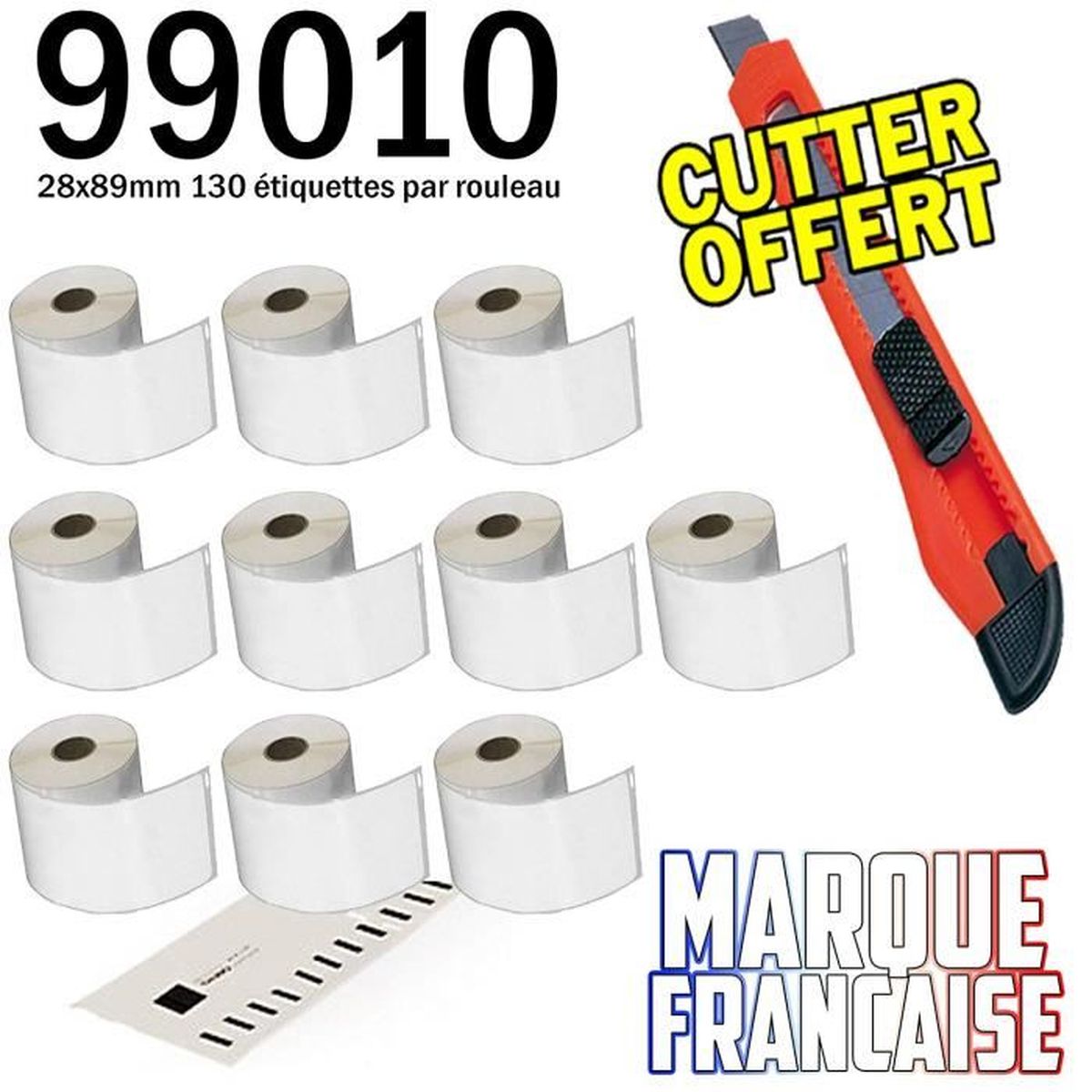 Vhbw - 10x Set Rotoli Etichette Adesive 51mmx 89mm Per Stampante Di Etichette Dymo Labelwriter 320 330 400 400 Duo 400 Turbo 400 Twin Turbo 450 4062692001303 - Foto 4