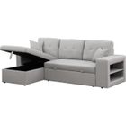 HABITAT ET JARDIN Canapé d'angle convertible/réversible "Axel" - 3 places - Gris clair