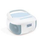 METRONIC Lecteur CD Radio FM Portable Bluetooth - Poste Stéréo MP3, USB, AUX-in, Micro-SD, Prise Casque, Alimentation Secteur/Pile - Bleu