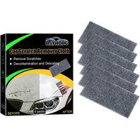 6Pcs Nano Sparkle Cloth,Chiffon Anti Rayures pour Voiture, Rayure Voiture Réparer Tissu Nano Sparkle Cloth pour Réparer Facilement