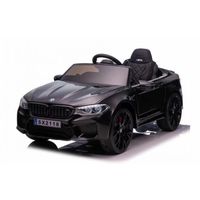 Voiture électrique pour enfants BMW M5 12v. couleur noire. Siège avec housse et roues en caoutchouc.commande parentale. De 1 à 5