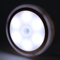 Détecteur de mouvement à LED Lumières 6 LED, Veilleuses LED à piles, Lumières de marche, Lampes de placard Lampes d'escalier,