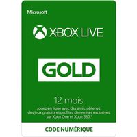 Abonnement Xbox Live Gold 12 mois / Version dématérialisée