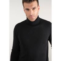 DEELUXE Pull col roulé coton ROLLUP Black