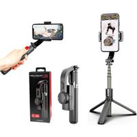 Téléphone portable télécommandé sans fil pliable anti-secousse selfie bâton stabilisateur de cardan L08 support de trépied