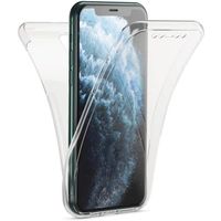 Coque iPhone 11 Pro Max Avant + Arrière 360 Protection Intégrale Transparent Silicone Gel Souple Etui Tactile Housse Antichoc