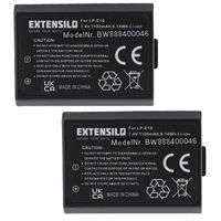 EXTENSILO 2x Batteries remplacement pour Canon LP-E10 pour appareil photo, reflex numérique (1100mAh, 7,4V, Li-ion) 
