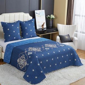 Couvre-lit Boutis Peaceland Avec Taies Assorties - 100% Coton, Matelassé, Style Ancien-moderne