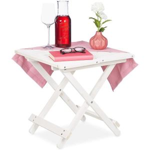 TABLE D'APPOINT Table Pliante en Bois, pour Salon, Balcon et terra