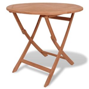 TABLE DE JARDIN  Table pliable de jardin en bois de teck solide - M
