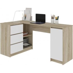 Bern - petit bureau informatique - 70x50x74cm - support clavier - table d' ordinateur - mobilier bureau - blanc - Conforama