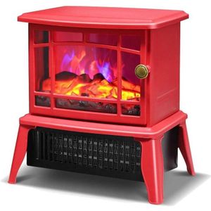 750-1500 Watt Blanc Classic Fire Chemin/ée Electrique Po/êle /Électrique Autoportant /à Effet de Feu