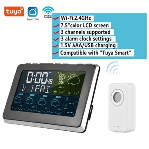 RANRAO Tuya Thermomètre hygromètre WiFi capteur pour la maison