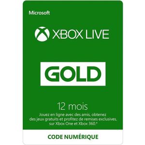 ABONNEMENT Abonnement Xbox Live Gold 12 mois / Version dématé