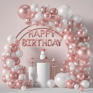 Minnie decoration anniversaire 2 ans pour les filles kit de guirlande de  ballons rose rouge noir avec minnie joyeux anniversaire b - Cdiscount Maison