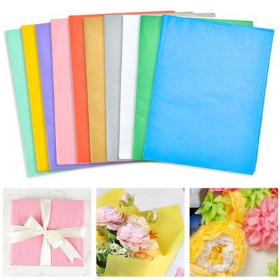 Papier De Soie Pastel Multicolore - Lot De 10 Feuilles 70x50cm - Pour Emballage Cadeau Noël/anniversaire