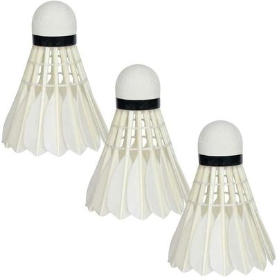 Volants Badminton Plumes D'oie – 3 Volants Blancs Professionnels Avec Seau De Rangement, Stables Et Durables Pour Intérieur/extérieur