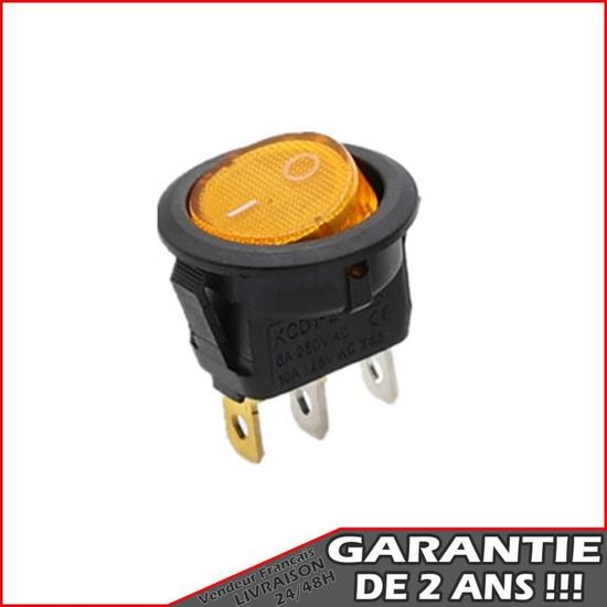 Interrupteur à Bascule LED Marine - 12V/20A, 5 Broches, étanche, Avec Voyant Orange, Pour Voiture Et Bateau