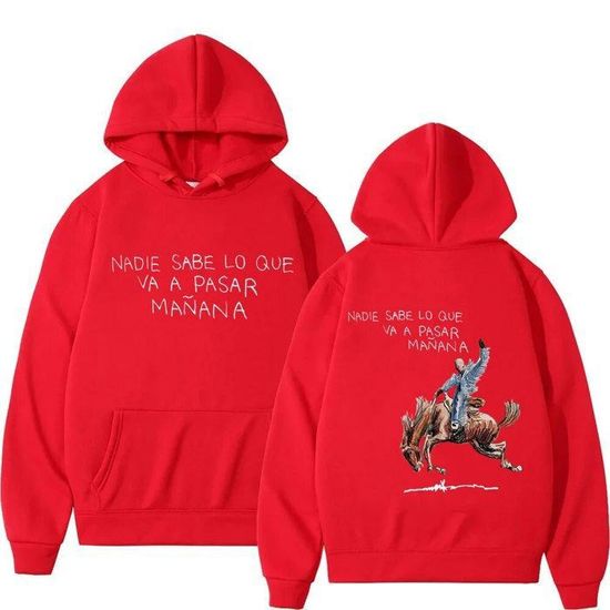 Sweat à Capuche Bad Bunny Merch 3D - Unisexe Décontracté - Polyester - Style Fan