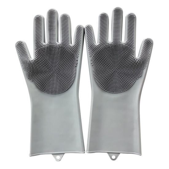 GANT DE MENAGE,Blue Left 1Pcs-33x12cm--Éponge magique en Silicone pour