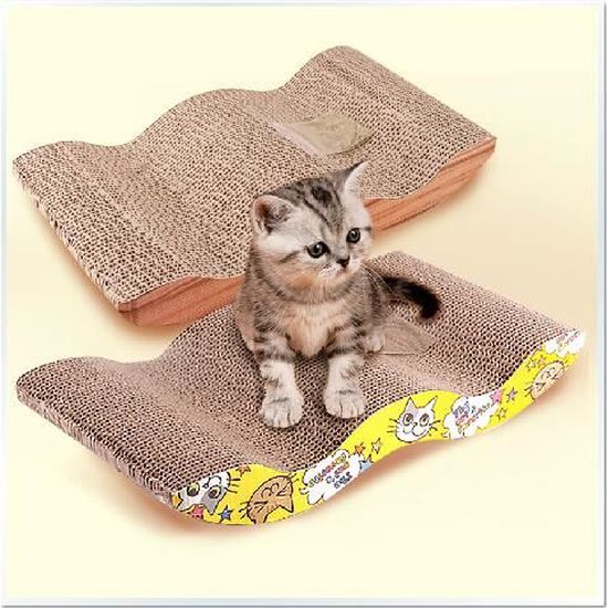 Griffoir Carton Pour Chat Avec Herbe A Chat Cdiscount Animalerie