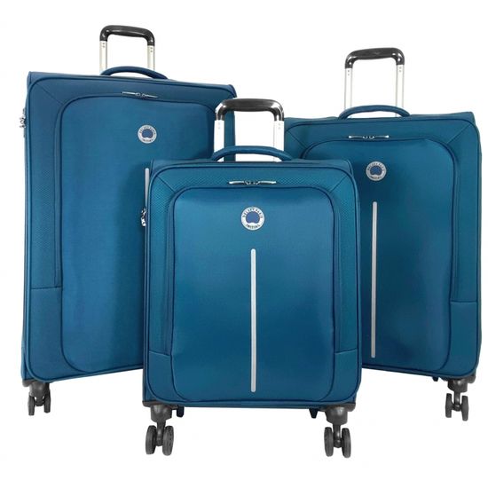 Set de 3 valises souples Delsey Caracas dont une valise cabine Marine - CARACAS3-Marine