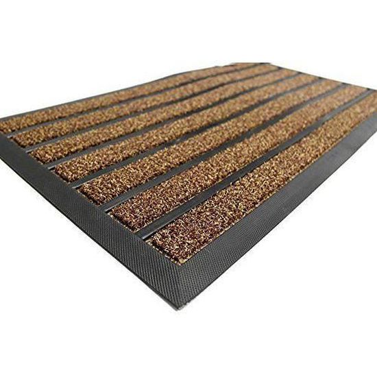ID Mat Tapis Paillasson Fibres polypropyl/ène sur Semelle PVC 40 x 60 cm Gris