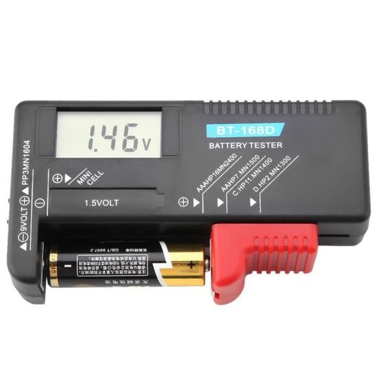 Testeur De Tension Pour Piles AA AAA C D 9V 1,5V — Vérificateur Universel Simple D'utilisation