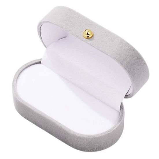 2 Pièces Boîte À Bagues Flanelle Carré, Boîte À Bagues En