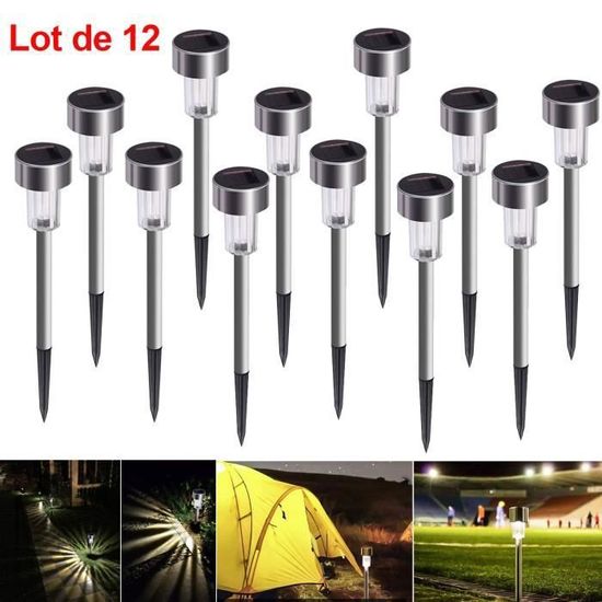 Lot De 8 Lampes Solaires LED Décoratives Pour Jardin, Terrasse Et Paysage Lumiere Chaude 96524562 Lot De 8 Lampes Solaires LED Décoratives Pour Jardin, Terrasse Et Paysage Lumiere Chaude 96524562