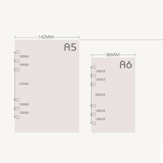 Recharges Papier à Points A5 Pour Organisateur - 320 Feuilles 100 G/m², 6 Trous, 148x210 Mm - Blanc - 3