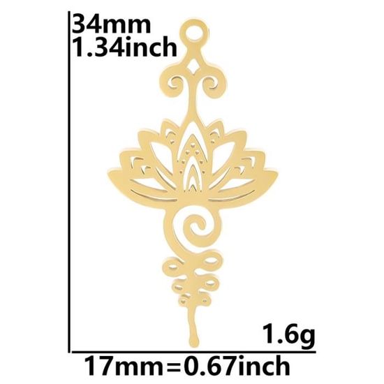 Pendentif Soleil En Acier Inoxydable - Pour Fabrication Bijoux, Colliers, Bracelets, Porte-clés - Or Ou Argent
