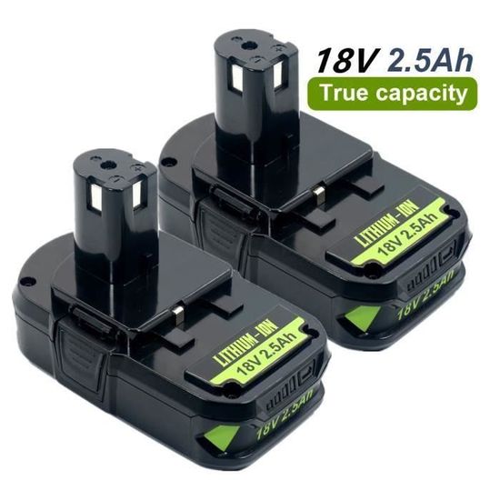 LabTEC RB18L50 Lot de 2 Batteries de Rechange, au Lithium, 5000 mAh, 18