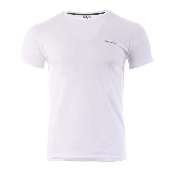 T-shirt Coton Blanc à Rayures Noires Nomad - Manches Courtes, Coupe Sport, Tailles S à XL