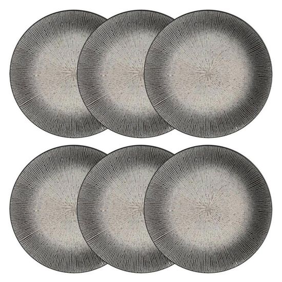 6 Assiettes Plates En Porcelaine Blanche 27cm - Secret De Gourmet - Collection Osara