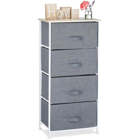 Étagère De Rangement à Roulettes Pour Tissus – 3/4/5 Niveaux, Hauteur 115 Cm – Métal Peint, Mobile Et Facile à Assembler - 7