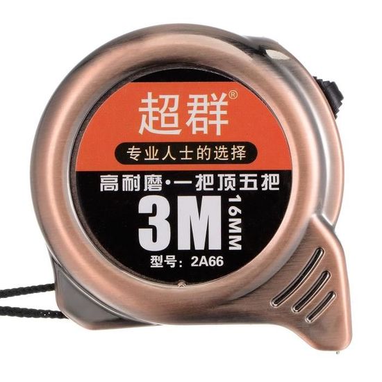 Mètre Ruban 3m en Acier Carbone - TRAHOO - Graduation 1mm - Boîtier ...