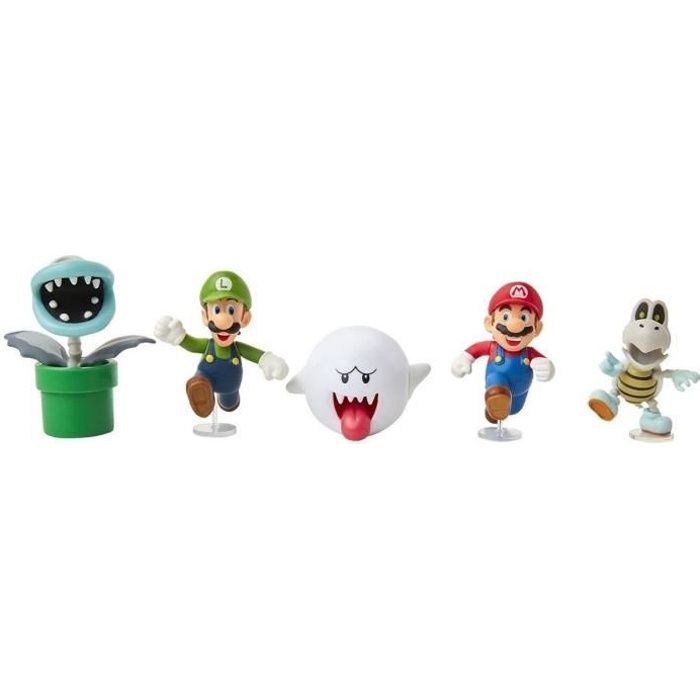 Pack de 5 Figurines JAKKS PACIFIC Super Mario Bros : Mario Boo! 10 cm