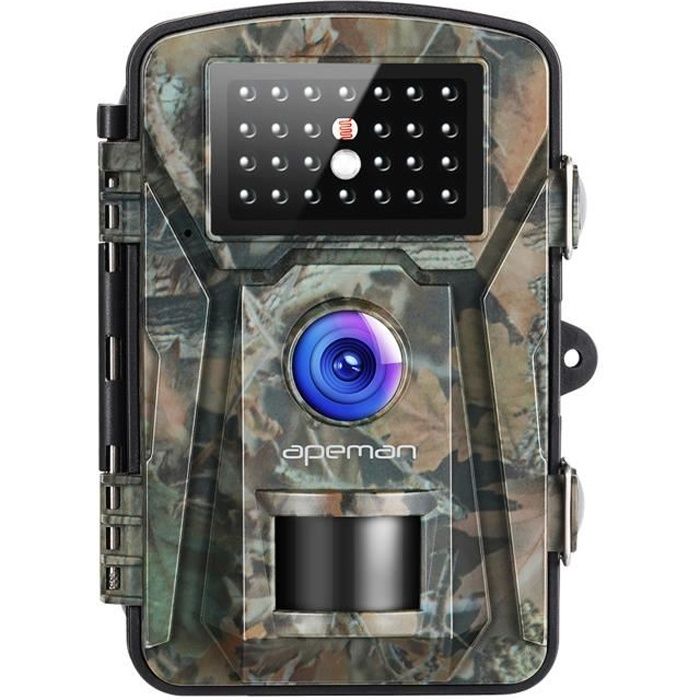 APEMAN Caméra de Chasse Vision Nocturne avec Détecteur de Mouvement 16MP 1080P Full HD Infrared Low Glow IP66 Caméra Étanche