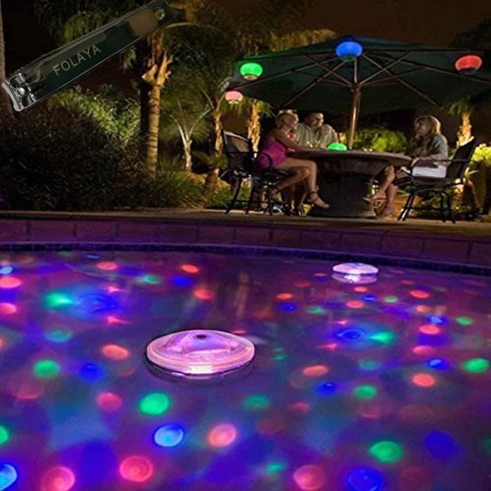 Multicolore étanche sous l'eau flottante Lampe clignotante Bain Bassin piscine spa Jacuzzi Veilleuse pour