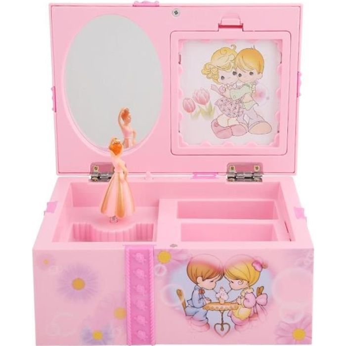 Boîte à musique Danseuse Ballerine Figurine Jouet Rangement de Bijoux pour Fille