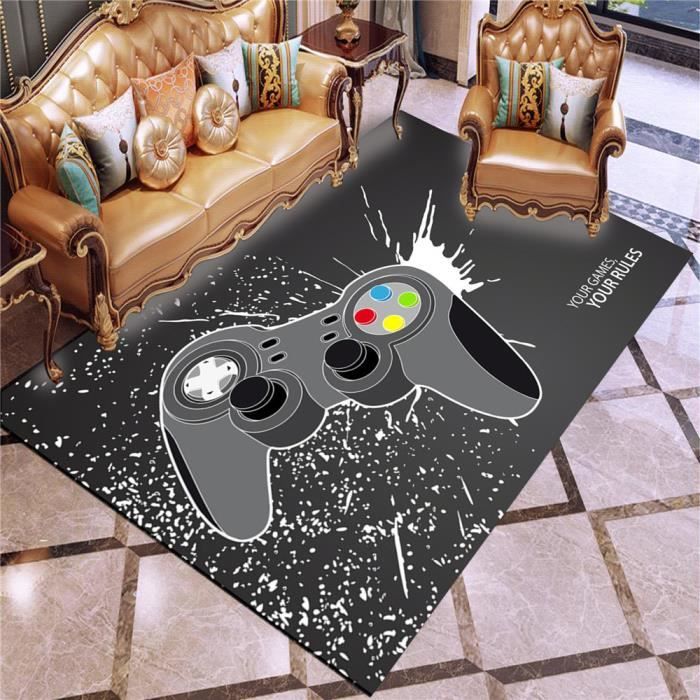 Gamepad Tapis de sol 80x120cm, Game Console tapis de sol tapis de jeu,tapis de jeux vidéo