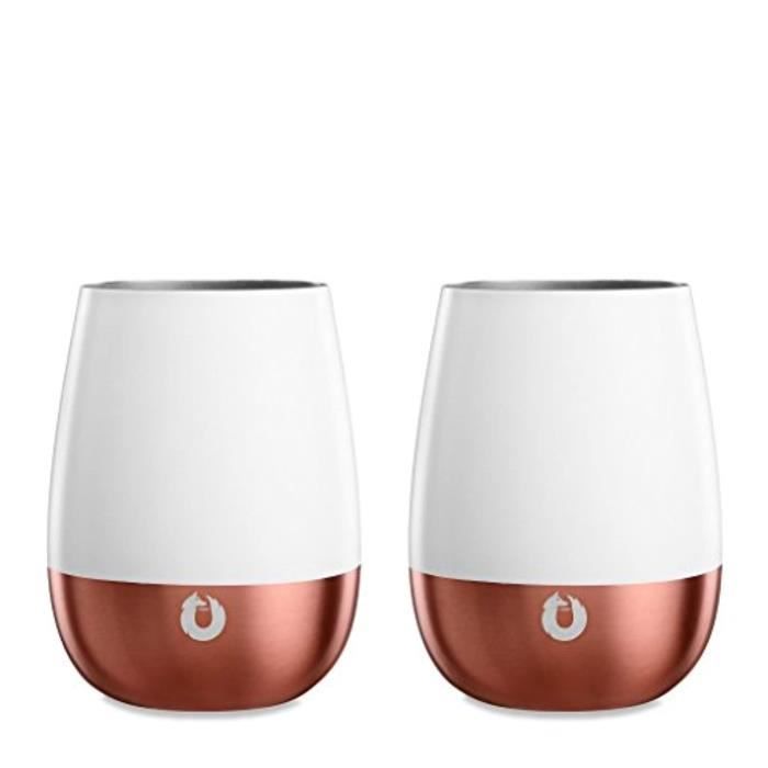 Shaker - Agitateur - Set Cocktail BOY34 Verres à vin isolés en acier inoxydable de la collection ElegancePinot NoirBlanc - Or