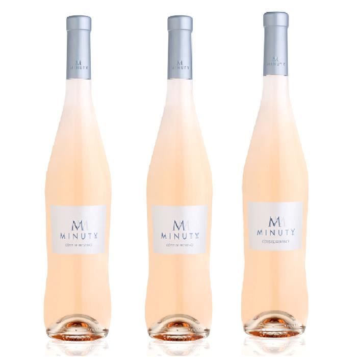 Lot de 3 M Minuty Côtes de Provence rosé 2015