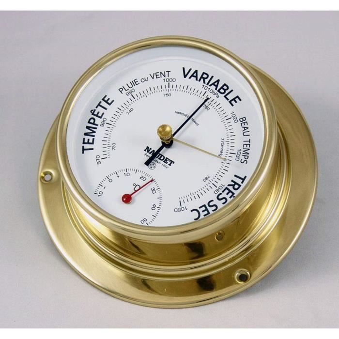 NAUDET Baromètre-thermomètre Ø100MM